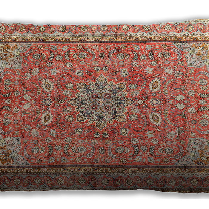 Traditional Classic Rectangular Red Lumbar Throw Pillow, 13 inch by 19 inch, lbtr3477