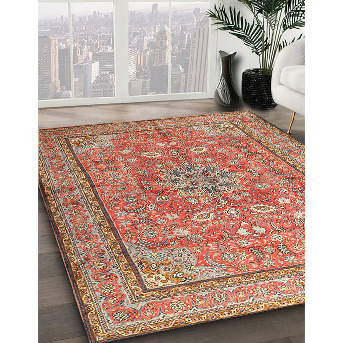 Traditional Red Persian Rug in Family Room, tr3477