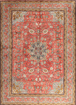 Machine Washable Traditional Red Rug, wshtr3477
