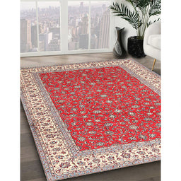 Traditional Red Persian Rug in Family Room, tr3478