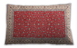 Traditional Classic Rectangular Red Lumbar Throw Pillow, 13 inch by 19 inch, lbtr3478