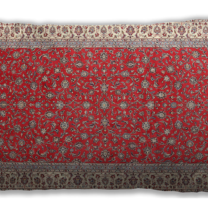 Traditional Classic Rectangular Red Lumbar Throw Pillow, 13 inch by 19 inch, lbtr3478