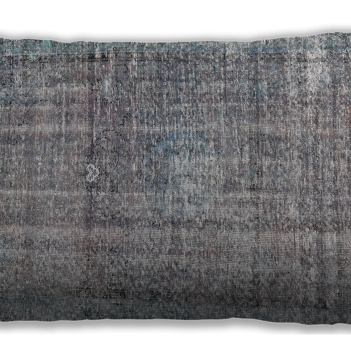 Traditional Classic Rectangular Silver Gray Lumbar Throw Pillow, 13 inch by 19 inch, lbtr3479