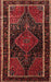 Machine Washable Traditional Dark Sienna Brown Rug, wshtr347