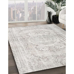 Machine Washable Traditional Silver Pink Rug in a Family Room, wshtr3480