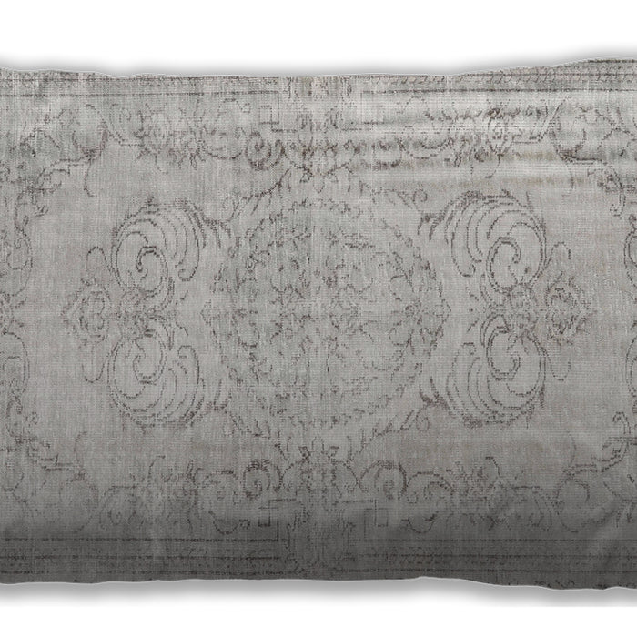 Traditional Classic Rectangular Silver Pink Lumbar Throw Pillow, 13 inch by 19 inch, lbtr3480