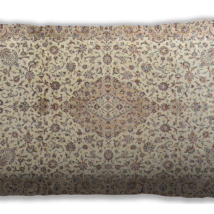 Traditional Classic Rectangular Orange Salmon Pink Lumbar Throw Pillow, 13 inch by 19 inch, lbtr3481