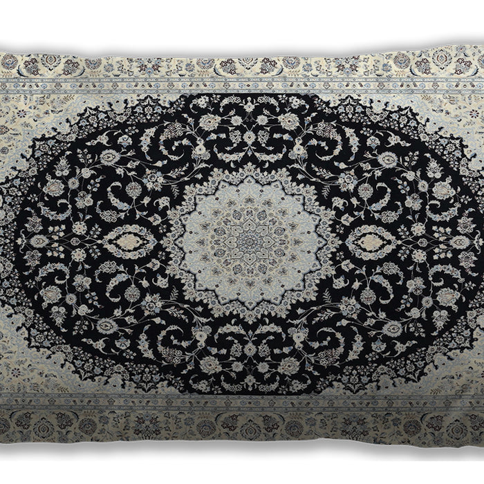 Traditional Classic Rectangular Gray Lumbar Throw Pillow, 13 inch by 19 inch, lbtr3482