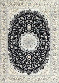 Machine Washable Traditional Gray Rug, wshtr3482