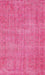 Machine Washable Traditional Deep Pink Rug, wshtr3483