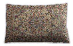 Traditional Classic Rectangular Sepia Brown Lumbar Throw Pillow, 13 inch by 19 inch, lbtr3485