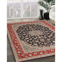 Traditional Light French Beige Brown Medallion Rug, tr3486