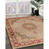 Traditional Chestnut Red Medallion Rug, tr3487