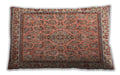 Traditional Classic Rectangular Brown Red Lumbar Throw Pillow, 13 inch by 19 inch, lbtr3488