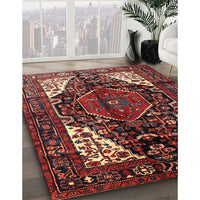 Traditional Dark Gold Brown Persian Rug, tr348