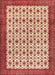 Machine Washable Traditional Red Rug, wshtr3491