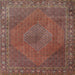 Square Traditional Saffron Red Persian Rug, tr3492