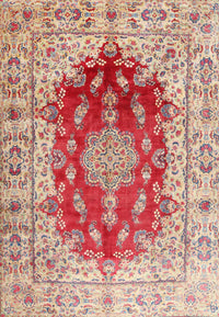 Machine Washable Traditional Cherry Red Rug, wshtr3494