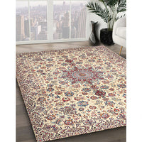 Traditional Golden Blonde Gold Persian Rug, tr3495