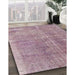 Machine Washable Traditional Mauve Taupe Purple Rug in a Family Room, wshtr3497