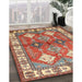 Machine Washable Traditional Brown Green Rug in a Family Room, wshtr349