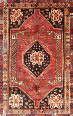 Machine Washable Traditional Tomato Red Rug, wshtr34