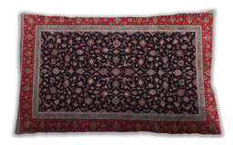 Traditional Classic Rectangular Deep Red Lumbar Throw Pillow, 13 inch by 19 inch, lbtr3502