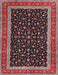 Machine Washable Traditional Deep Red Rug, wshtr3502