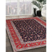 Traditional Deep Red Persian Rug in Family Room, tr3505