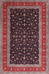 Machine Washable Traditional Deep Red Rug, wshtr3505