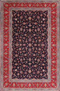 Machine Washable Traditional Deep Red Rug, wshtr3505