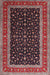 Machine Washable Traditional Deep Red Rug, wshtr3505