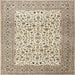 Round Machine Washable Traditional Brown Rug, wshtr3506