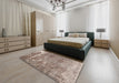 Machine Washable Traditional Brown Rug in a Bedroom, wshtr3507