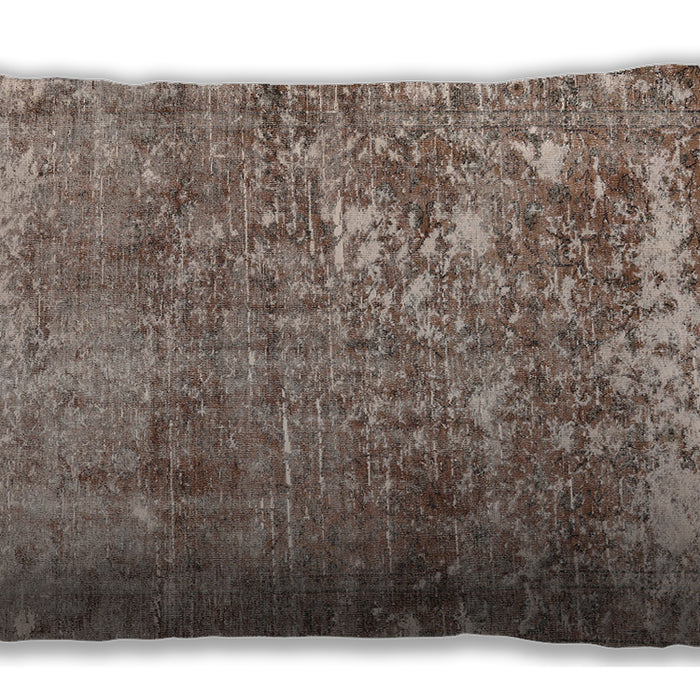 Traditional Classic Rectangular Brown Lumbar Throw Pillow, 13 inch by 19 inch, lbtr3507