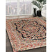 Machine Washable Traditional Dark Sienna Brown Rug in a Family Room, wshtr3508