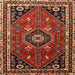 Square Traditional Red Medallion Rug, tr3510