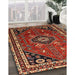 Traditional Red Medallion Rug in Family Room, tr3510