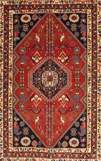 Machine Washable Traditional Tomato Red Rug, wshtr3510