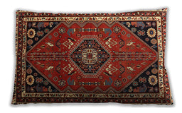 Traditional Classic Rectangular Tomato Red Lumbar Throw Pillow, 13 inch by 19 inch, lbtr3510