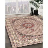 Traditional Deep Peach Orange Medallion Rug, tr3511