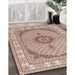 Machine Washable Traditional Deep Peach Orange Rug in a Family Room, wshtr3511