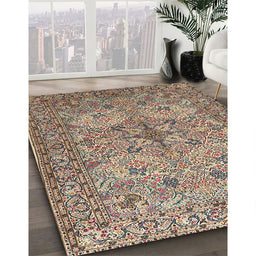 Machine Washable Traditional Sepia Brown Rug in a Family Room, wshtr3514