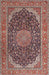 Traditional Saffron Red Medallion Rug, tr3515