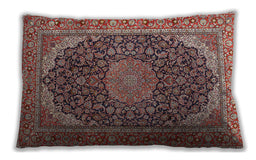 Traditional Classic Rectangular Saffron Red Lumbar Throw Pillow, 13 inch by 19 inch, lbtr3515
