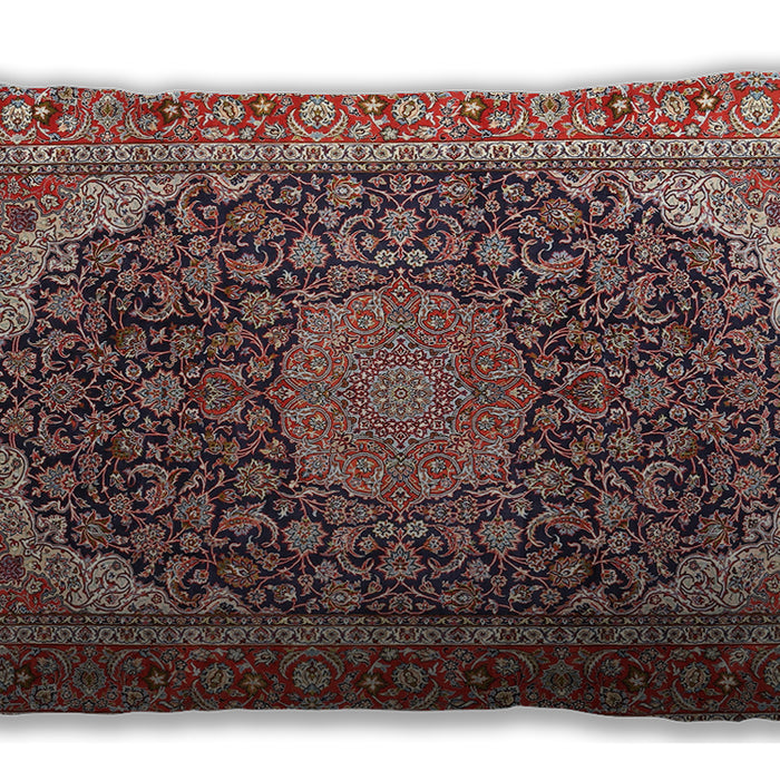Traditional Classic Rectangular Saffron Red Lumbar Throw Pillow, 13 inch by 19 inch, lbtr3515