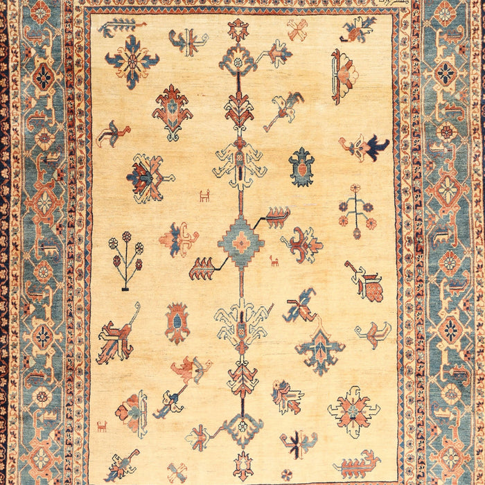 Traditional Dark Gold Brown Persian Rug, tr3517