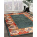 Traditional Dark Sienna Brown Persian Rug in Family Room, tr3518