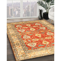 Traditional Chrome Gold Yellow Oriental Rug, tr3519