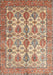 Machine Washable Traditional Chestnut Red Rug, wshtr351